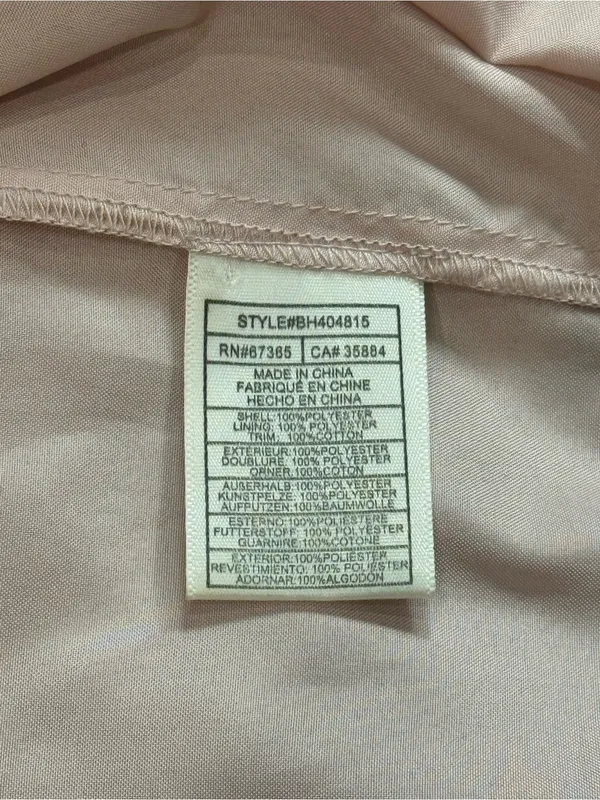 BB Dakota Roslyn Swiss Dot Victorian Blouse Champagne Pink Blush Shirt Medium - Image 6