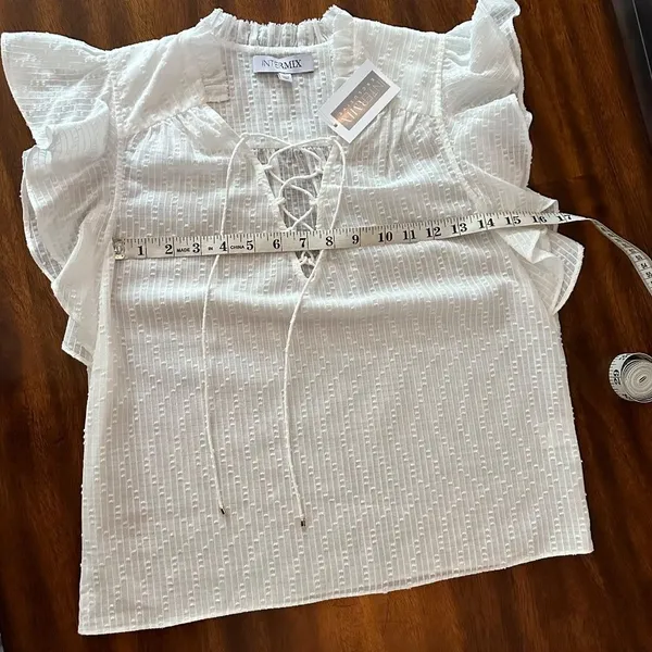 Intermix‎ Florance Flutter Sleeve Blouse NEW With Tags - Size S. - Image 9
