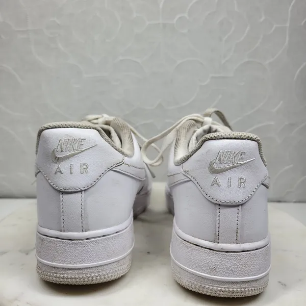 Nike Air Force 1 Low '07 Triple White CW2288-111 Men’s 9 Leather Sneakers - Image 7