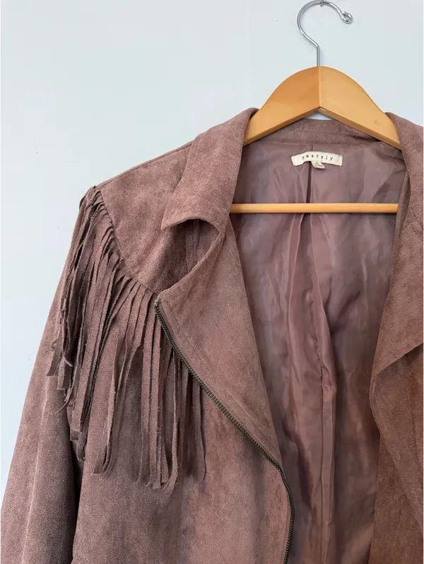 Faux Suede Fringe Jacket Multiple - Image 2