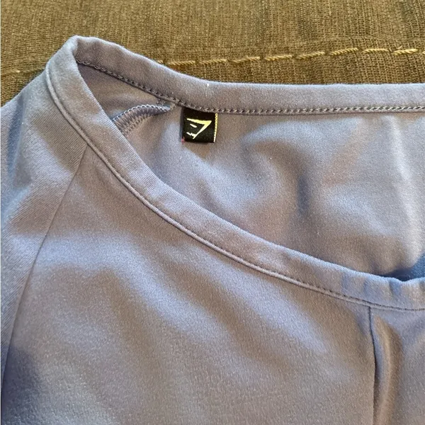 Whitney Simon Gymshark Long Sleeve Crop Top BEAUTIFUL BLUE SMALL - Image 7