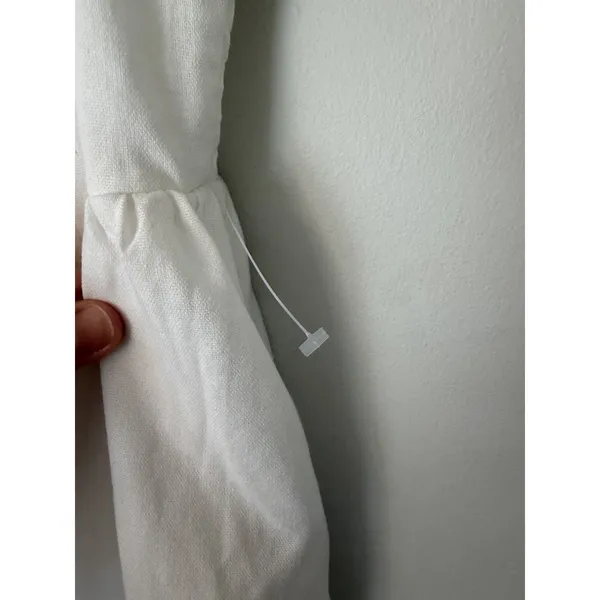 Petal & Pup Kinslee Midi Dress Linen White Sz L NEW $120 - Image 15