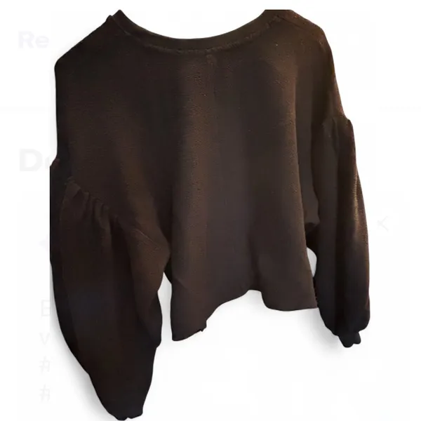FREE PEOPLE Sleeves Like These Pullover in Black Size S/P. Oversized - Image 3