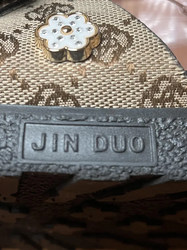 Jin Duo Sandals Womens Size 10 Brown Floral Buckle Slide Platform Shoes - Image 8