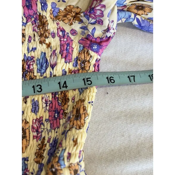 Southern Fried Chics Floral Fit Flare Dress NWT Sz XL Lined Smocked Long Sl - Image 7