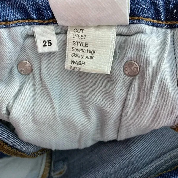 REFORMATION Serena High Waist Skinny Jeans in Kasai Blue‎ Size US 25 - Image 13