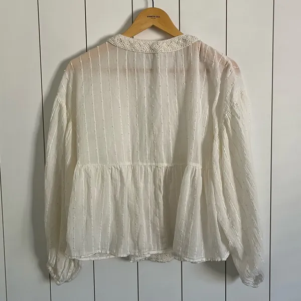 Zara Balloon Sleeve V-neck Blouse - Image 5