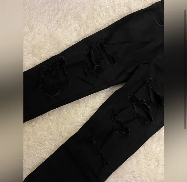 American Eagle Outfitters Ripped Black Jeans - Image 2
