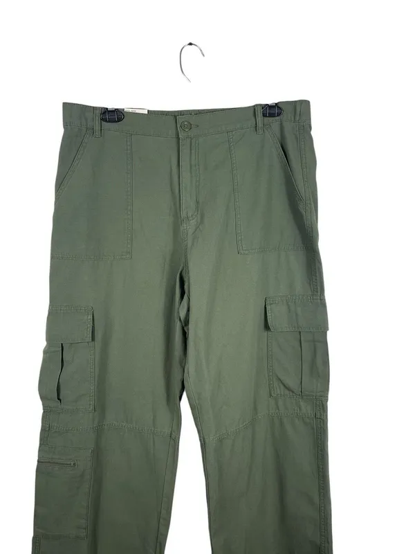 Aeropostale Aero Utility Cargo Pants Women XL Green Y2K Straight Leg Relaxed NWT - Image 4