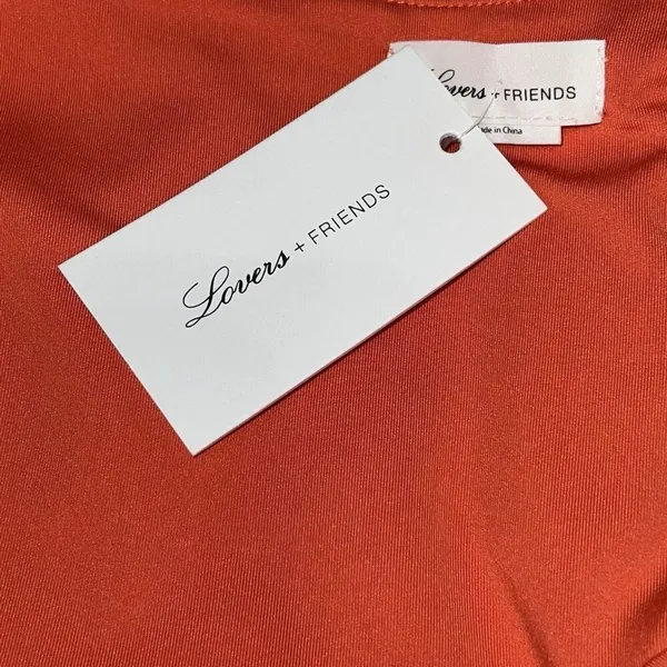 Lovers + Friends Olsen Mini Dress Coral Women Size Large Lined Sleeveless New‎ - Image 9