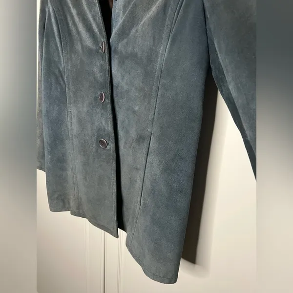 Vintage Coach 100% Suede Leather Jacket – Y2K Era - Image 5