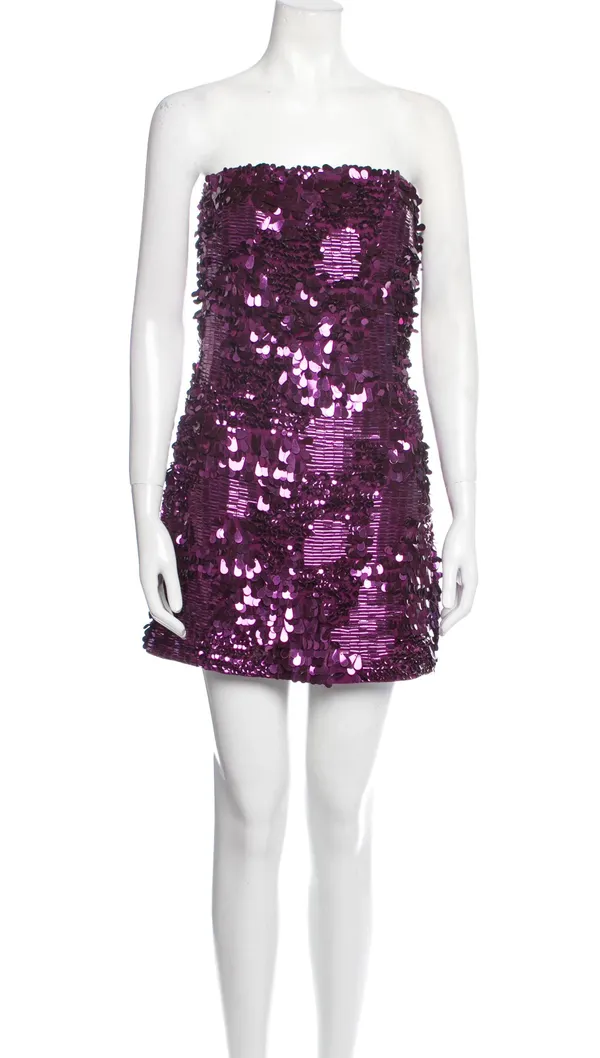 NWT Ramy Brook Purple Scott Embellished Dress. Size Medium - Image 4