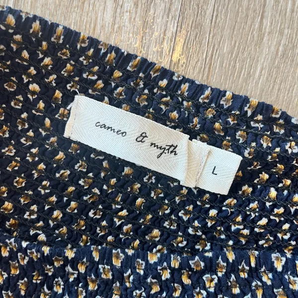 Womens Cameo & Myth Black Printed Midi Skirt - L - Image 5