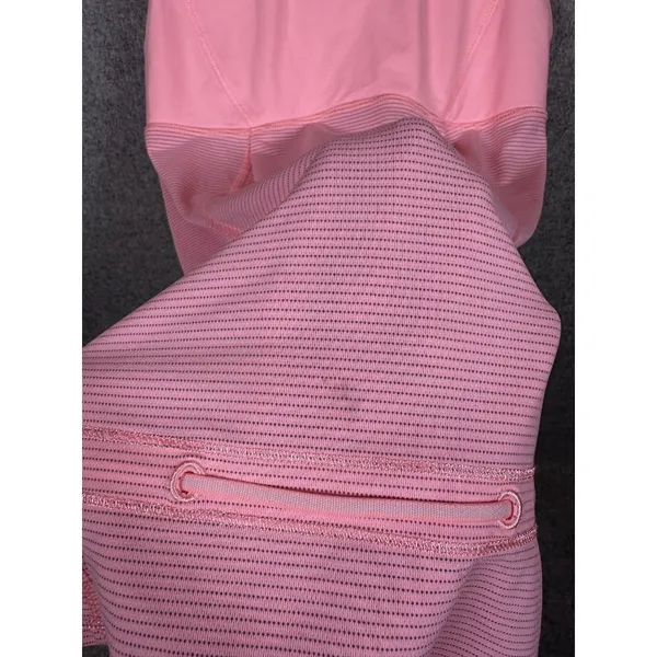 Lululemon Hustle and Bustle Tank Top Womens‎ Size 4 Pink Stripe V-Neck Workout - Image 9