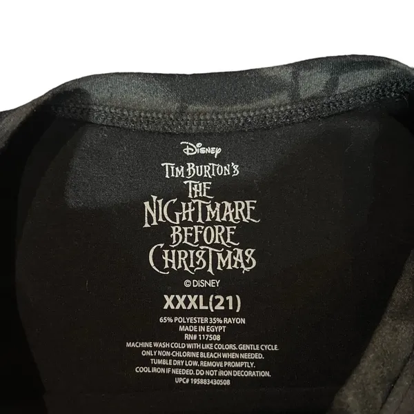 Disney Nightmare Before Christmas T-Shirt‎ Womens 3XL Black Jack & Sally - Image 3
