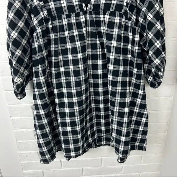 Day & Moon Red Dress Boutique Pinky Promise Black Plaid Dress Size L - Image 4