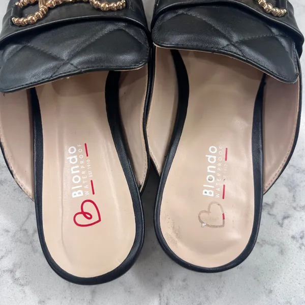 Blondo Sharon Waterproof Mules Black Quilted‎ Size 8.5 - Image 5