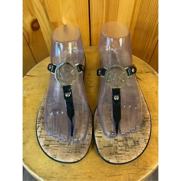 Michael Kors Flip Flop Sandal Women's US 8M Black Slip-On - Image 2