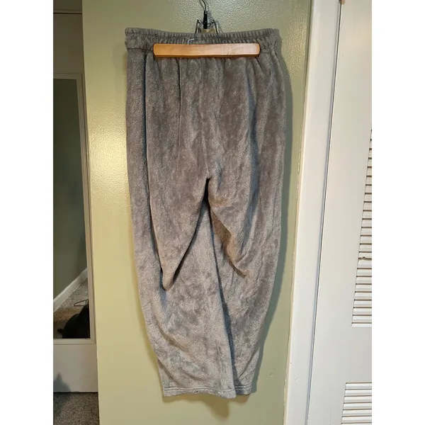 Free Haven Womens Sz Large Plush Sweatpants Lounge Pants Light Gray Straight Leg - Image 5