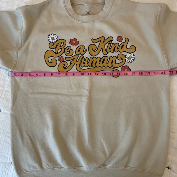 LIFE CLOTHING CO. Be a Kind Human Graphic Pullover Crewneck Sweatshirt Size M - Image 6