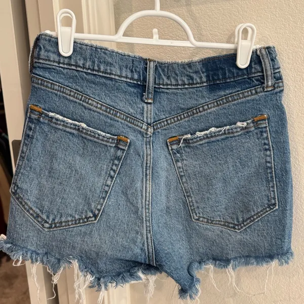Abercrombie High Rise Mom Short - Blue Denim - Image 7