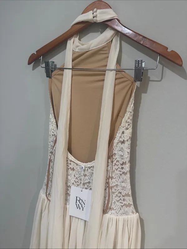 NWT Runaway the Label • judith maxi dress in cream sz XS - Image 9