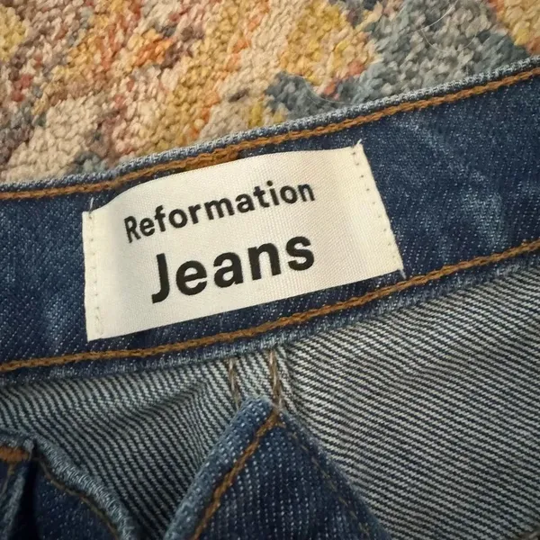 Reformation Dixie High rise Jean Shorts Iskar Wash NWT 26 - Image 5
