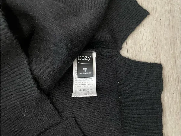 Women’s Black V-Neck Knit Sweater Vest - Image 2