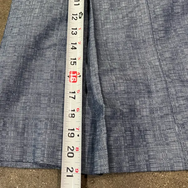 Derek Lam For Design Nation Blue Chambray Woven A-Line, Pleated Mini Skirt 8 - Image 10