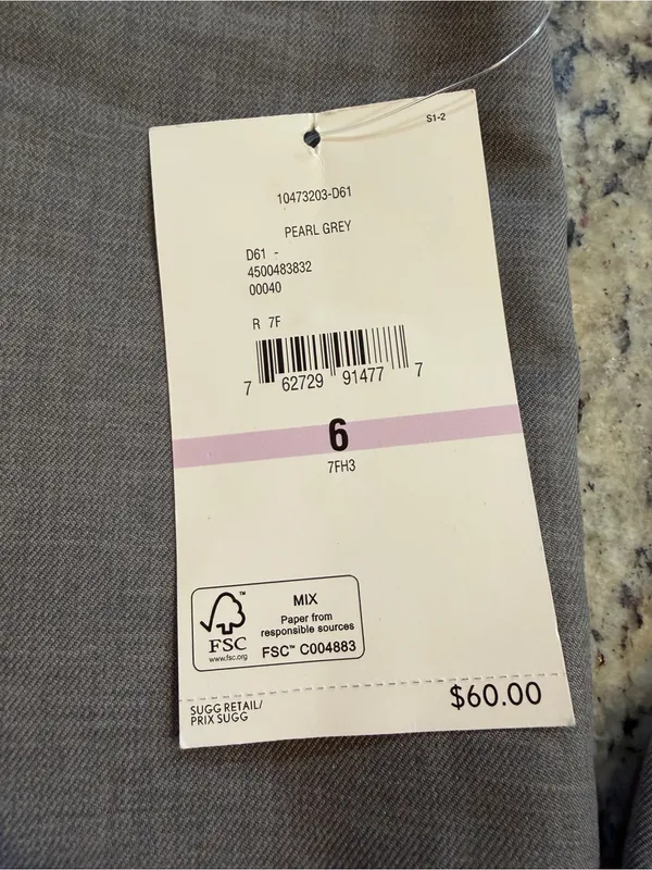 Gloria Vanderbilt Gray Women's Dress Trousers - Image 2