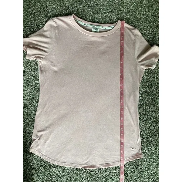 PINK Victoria’s Secret Light Pink Crewneck Tee Shirt Size M - Image 6
