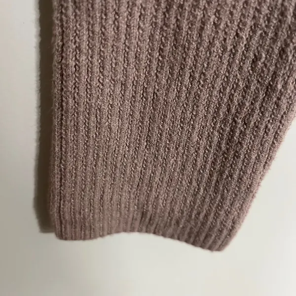 Aeropostale‎ Womens Ribbed Long Sleeve O-Ring V-Neck Crop Top Mauve Brown Small - Image 2