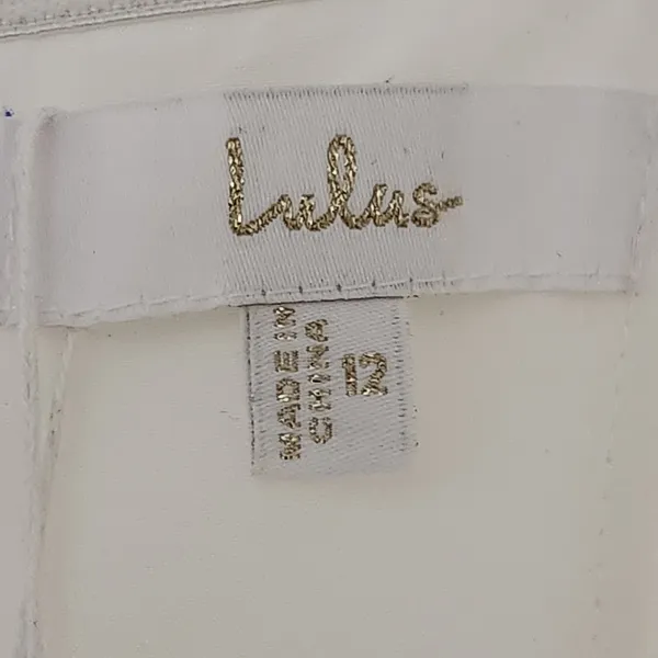 Lulus White Strapless Wedding Dress with Beaded Embroidery NWT Size 12 - Image 9