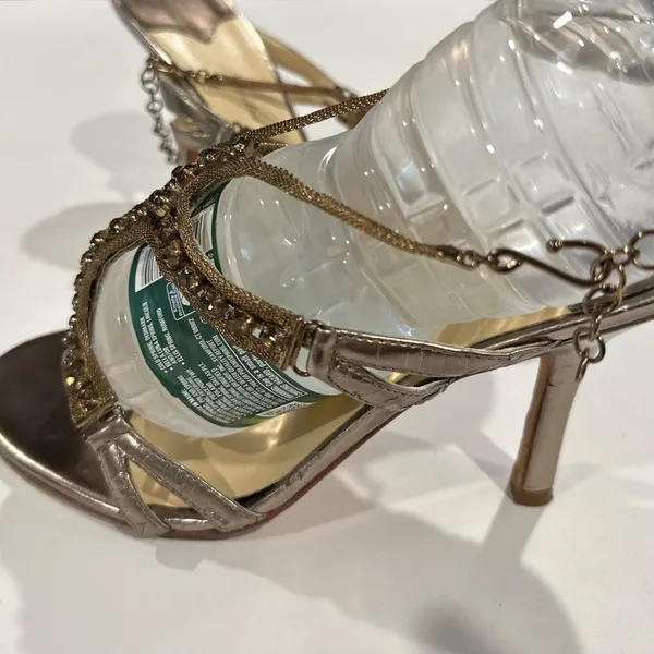Women's Veronica‎ Pewter Sandals Heels Limited Edition - Size 8. - Image 9