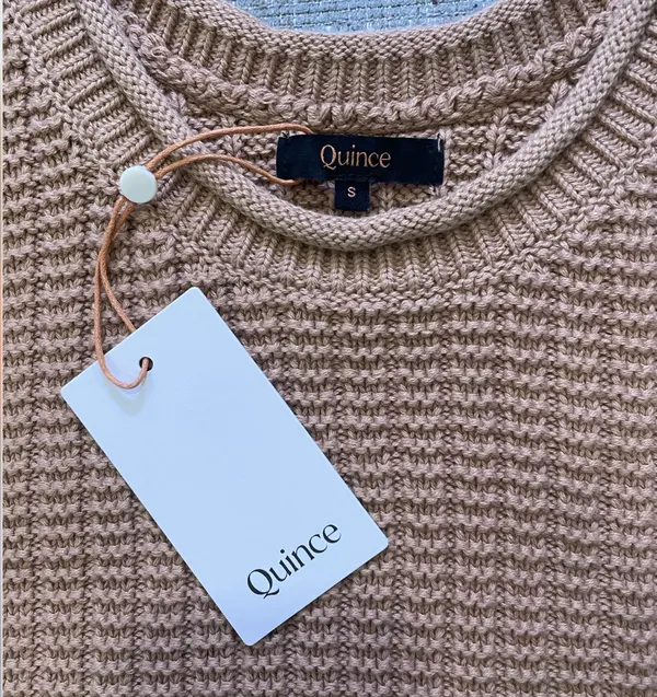 Quince Cotton Knit Vest Camel - Image 4