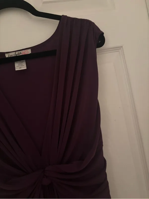 Love Squared Women's Plus Size Knotted Maxi Dress, Size 2X - Image 4