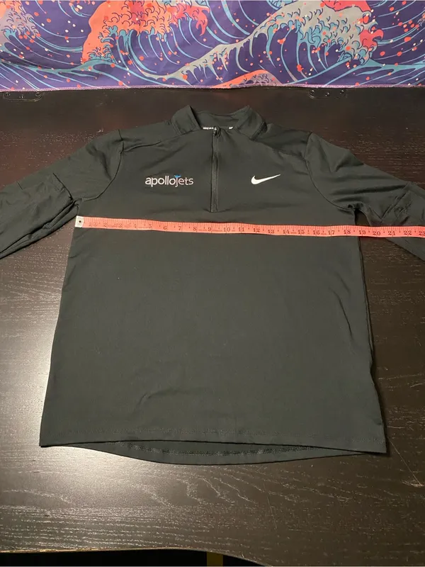 Nike Black Long-Sleeve Half-Zip Rash Guard - Image 4