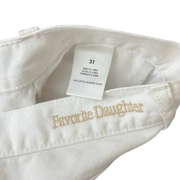 Favorite‎ Daughter The Tommy Mid Rise Boyfriend Jean Size 31 White Anthropologie - Image 10