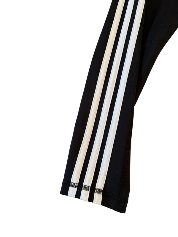 ADIDAS Women's Black Three Stripe Leggings Tights Size Medium - Image 5