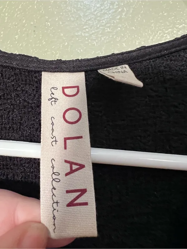 Dolan Left Coast Collection Womens Sz Small Extreme Length Textured Duster Black - Image 10