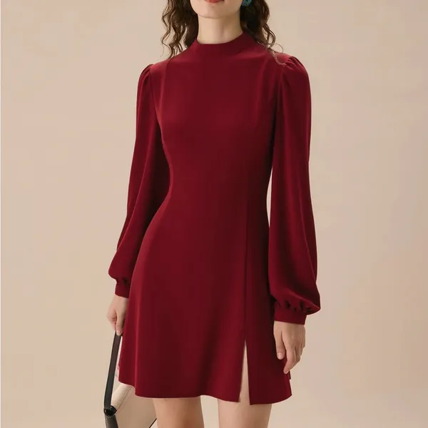 Rihoas Red Mock Neck See - Image 6