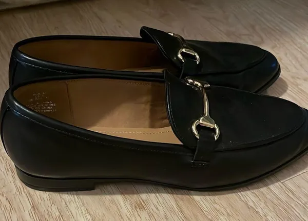 Black Loafers with Gold Detail - Image 4