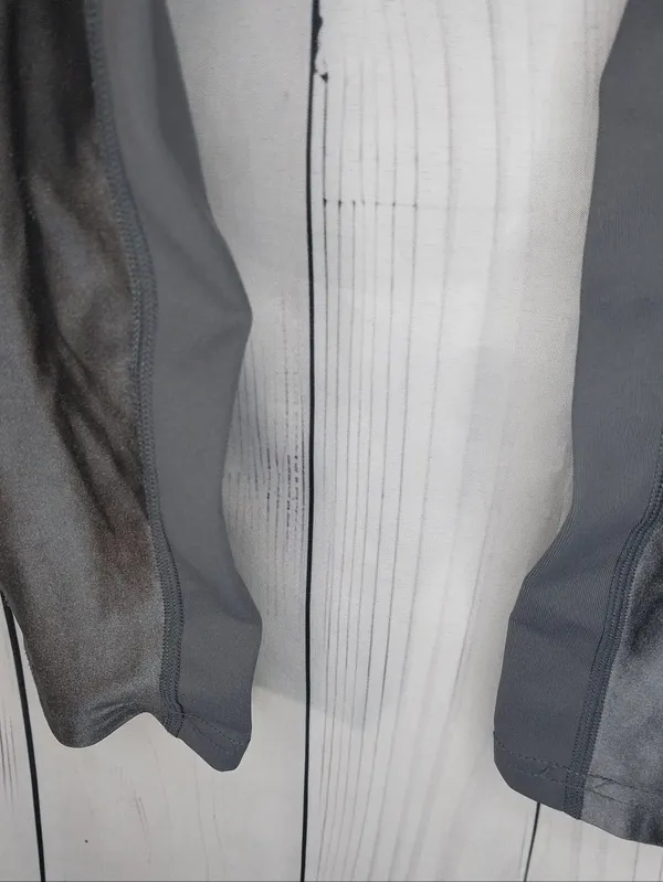 FP Movement By Free People Ruffled Festival Fringe Edgy Metallic Gray Leggings - Image 7