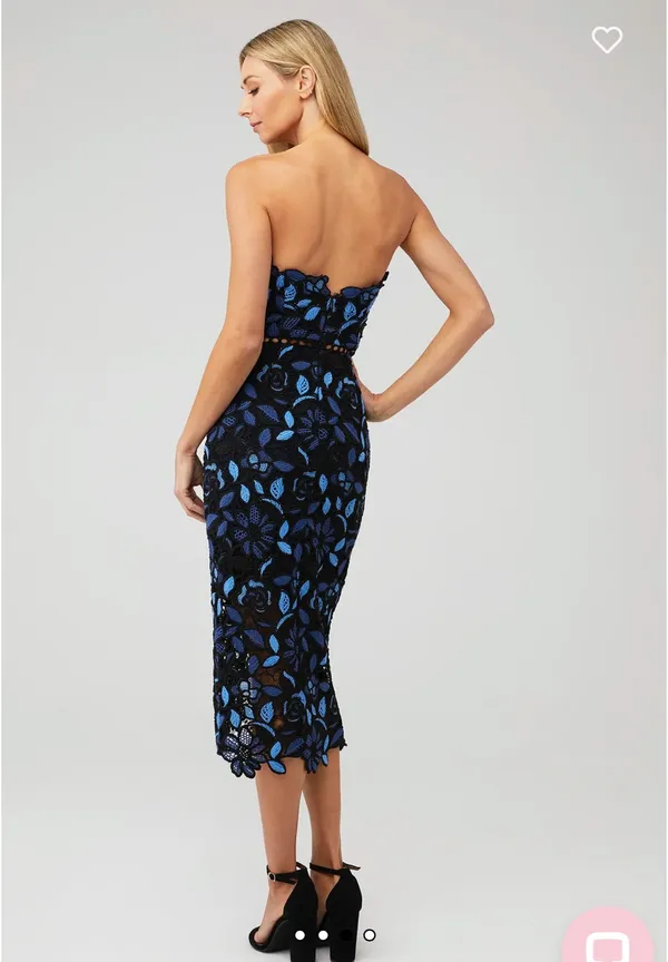 ELLIATT Strapless Embroidered Midi Dress Size [size 0 - Image 2