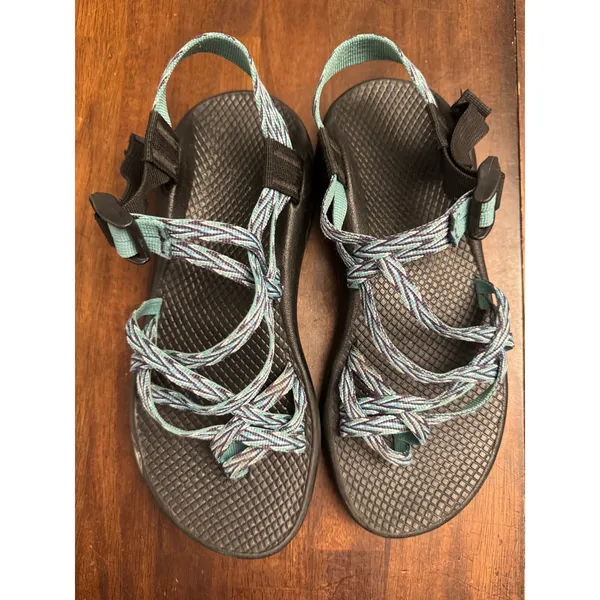 Chacos ZX/1 cloud sandals women's size 8 blue and green - Image 2