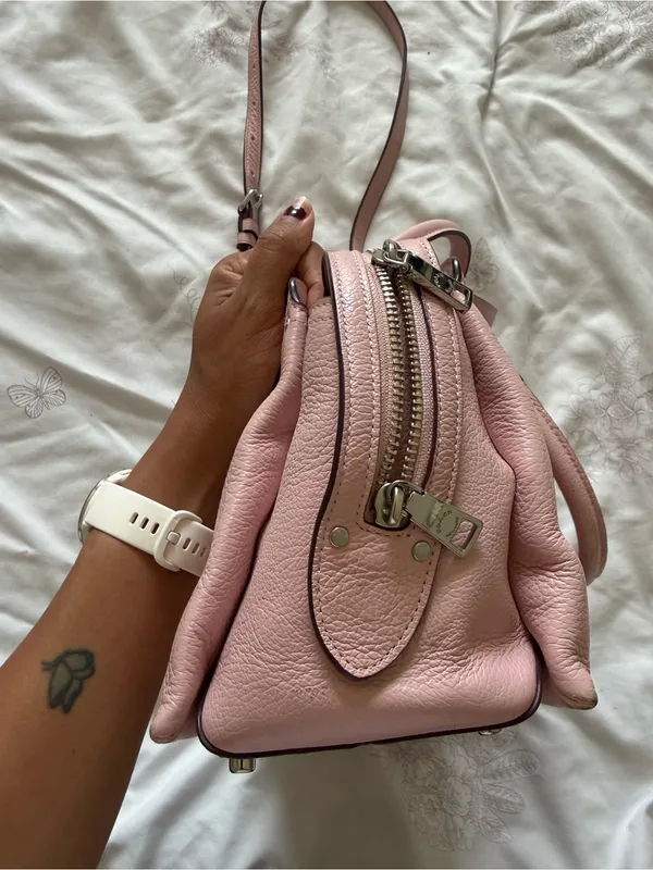 Coach Pebbled Leather Crossbody — Light Pink - Image 7