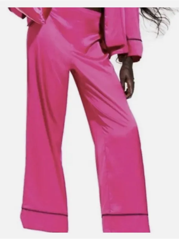 Zara Barbie Fuchsia Wide-Leg Lounge Pants - Image 3