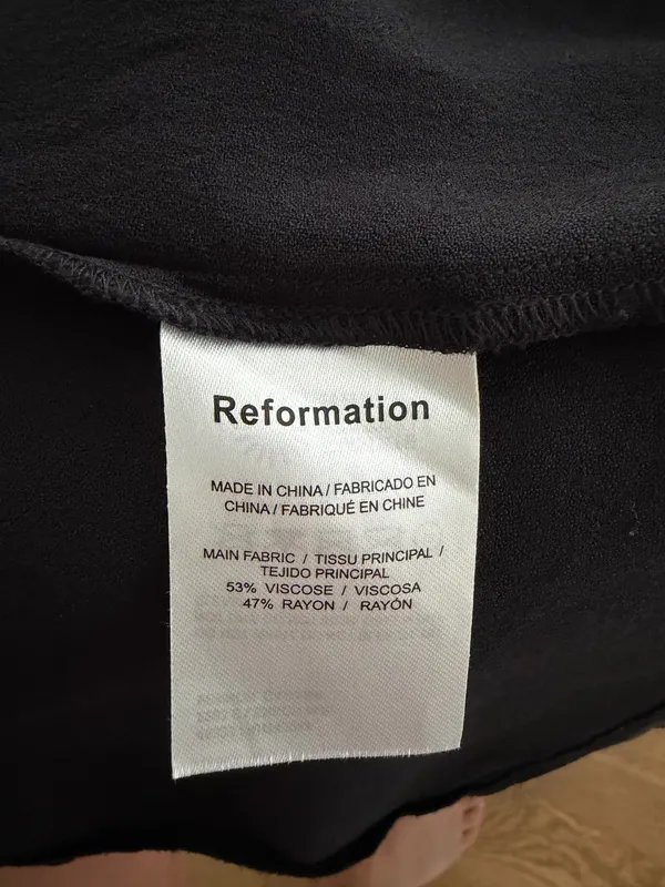 Reformation Black High Slit Maxi Skirt Size 2 - Image 6
