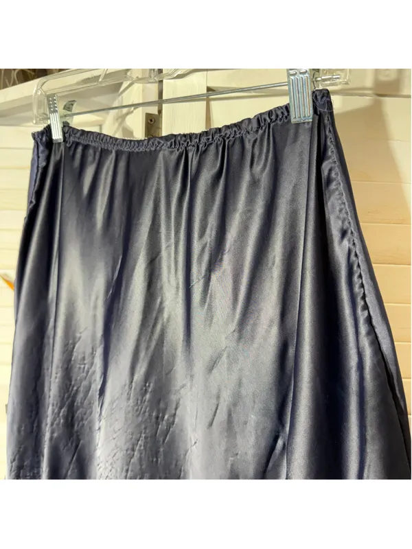 Vintage black slip skirt sheer lace hemline whimsigoth mod pinup Alt boho sz M - Image 8