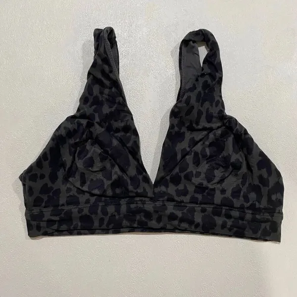 Victoria’s Secret Leopard Print Bralette Bra XL Black Sheer Lounge - Image 3